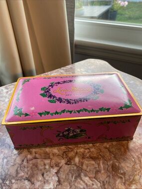 Louis Sherry Pink Floral Tin Box